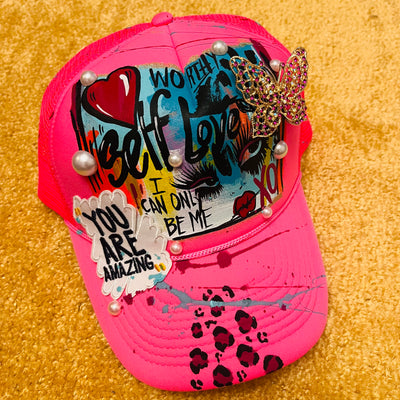 Love For Self Drop- Pink Self Love Trucker Hat