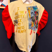 1 of 1 Unisex Fit LARGE:I Have The Audacity To  Walk In My Boldness and Beauty Puff Sleeves