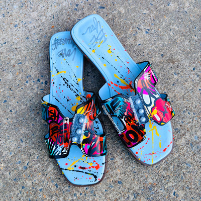 Size 7.5: Light Blue Statement Slides
