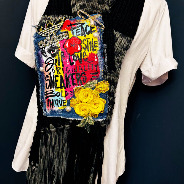 Sneakers, Self Love and Style Knit Scarf