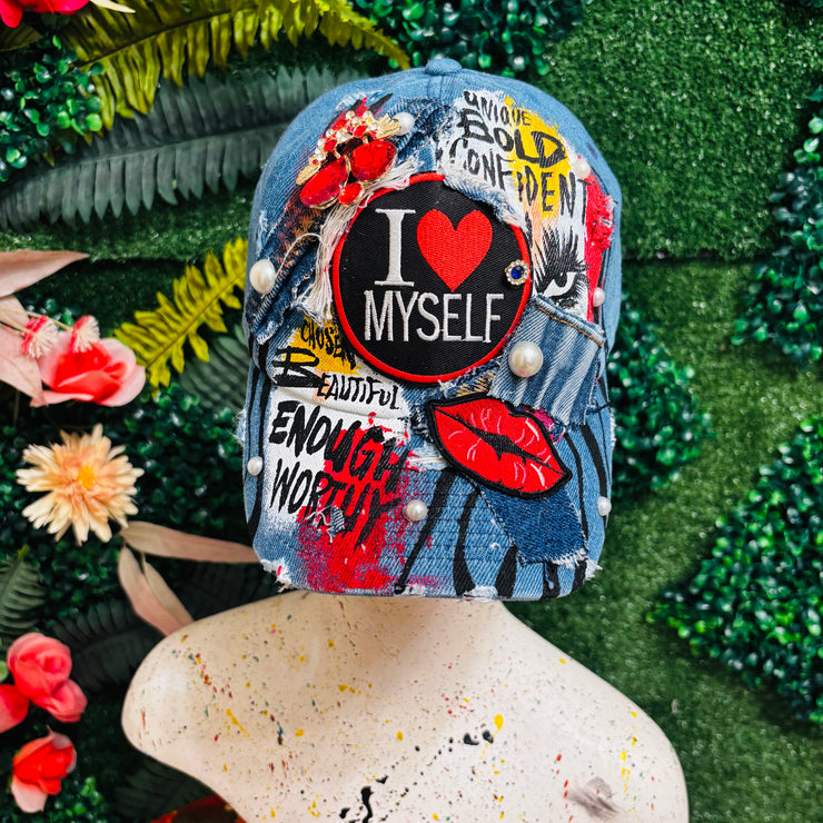 Denim I Love Myself 👄 Hat
