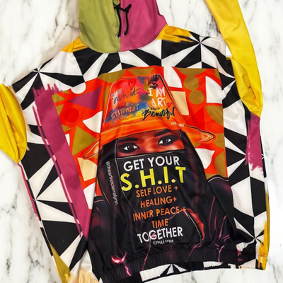 SALE: Size MEN’s 4XL  Get Your S.H.I.T Together Elastic Waist Hoodie