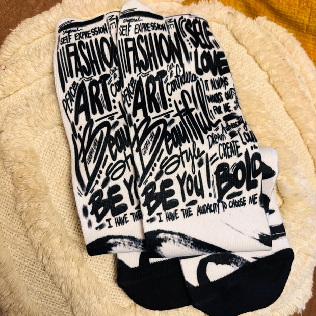 Fashion Art Affirmations Socks