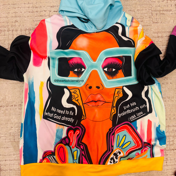 Preorder-  No Need To Fix What God Already Put His Paintbrush On Unisex Fit Hoodie