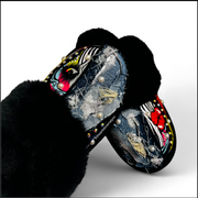 Size 7:  Statement Slippers w/ Denim