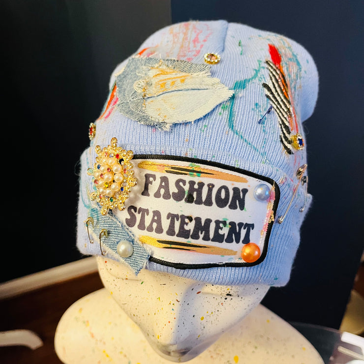 Light Blue Fashion Statement Beanie