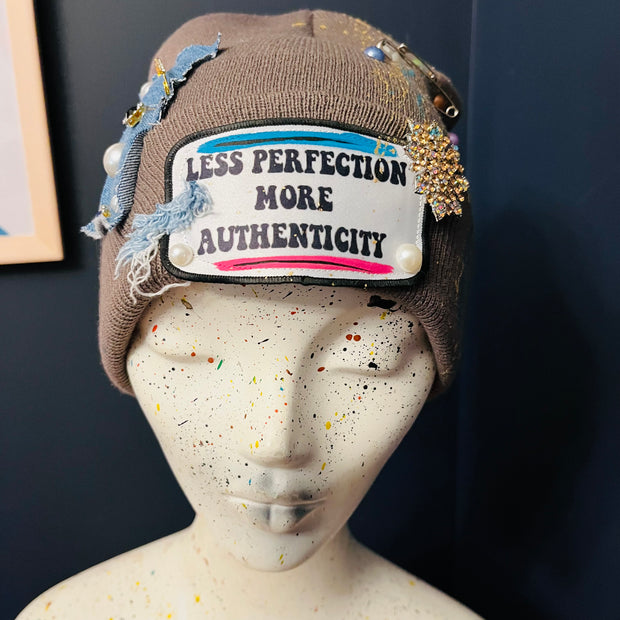 Less Perfection More Authenticity Beanie