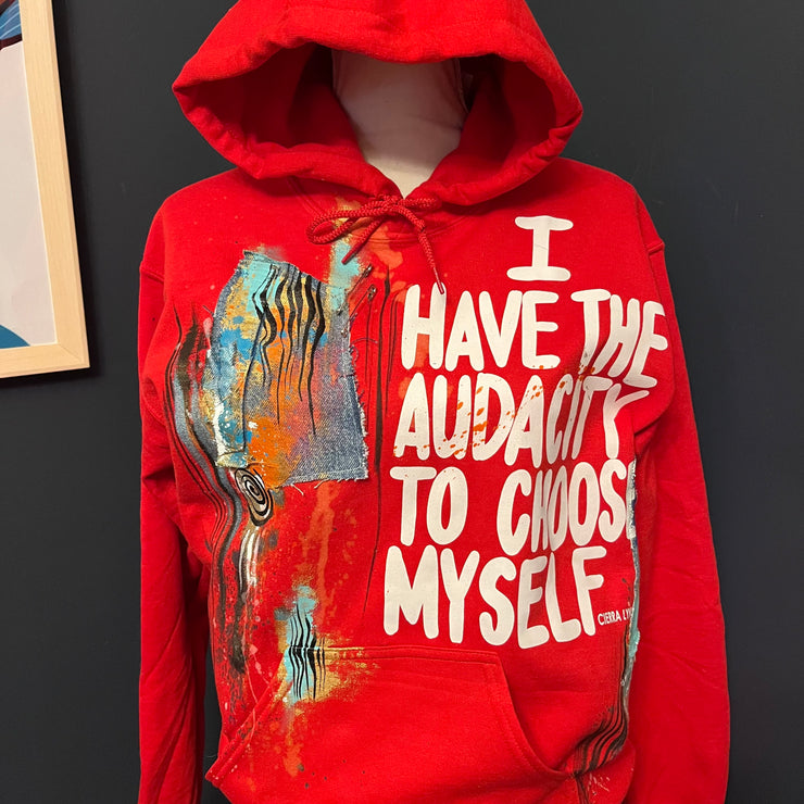 SMALL UNISEX FIT- Red   1 of 1-I Have The Audacity To Choose Myself   Hoodie