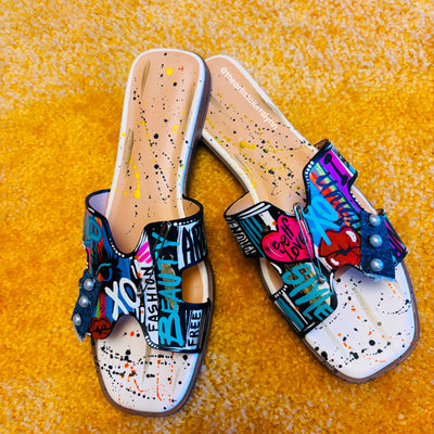 Size 8: White  Statement Slides