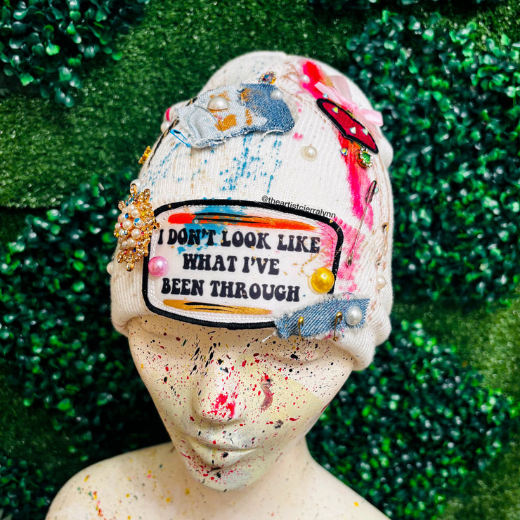 White I Don’t Look Like What I’ve Been Through Beanie