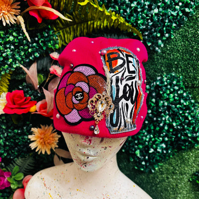 Magenta  Be You Beanie- No Lining Inside