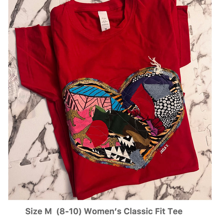 Women’s Tee- Red Medium   (8/10) Heart Tee