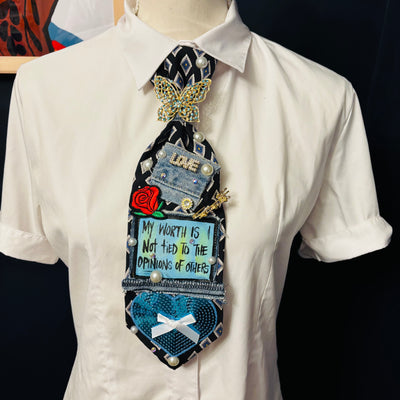 My Worth Is Not Tied To The Opinions Of Others Upcycled Tie