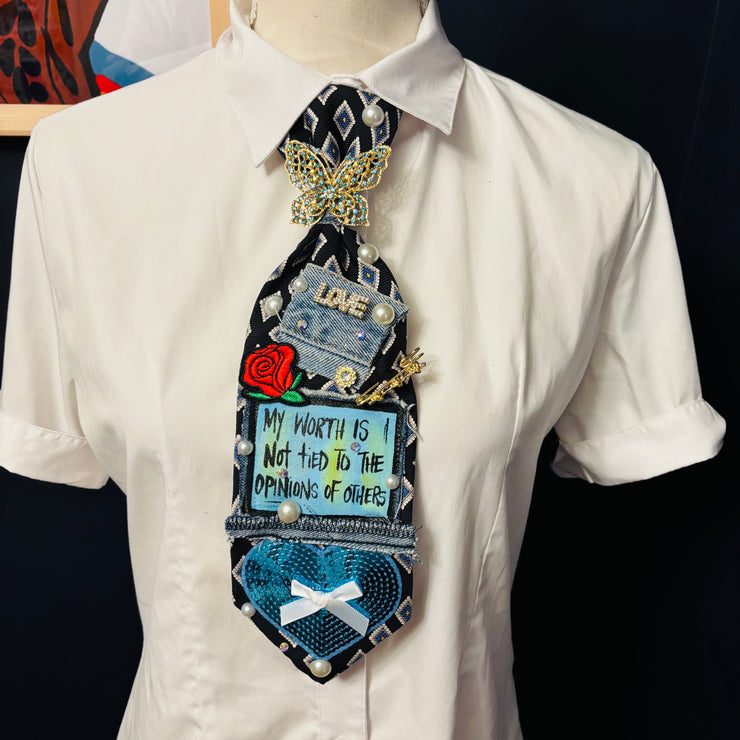 My Worth Is Not Tied To The Opinions Of Others Upcycled Tie
