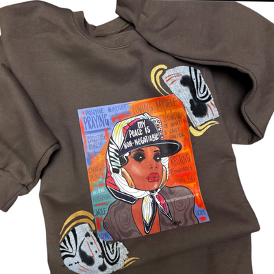 Size M Unisex My Peace Is Non- Negotiable Sweatshirt