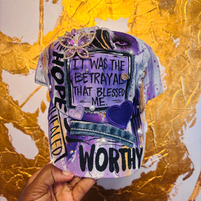 Light Denim It Was The Betrayal That Blessed Me Cap