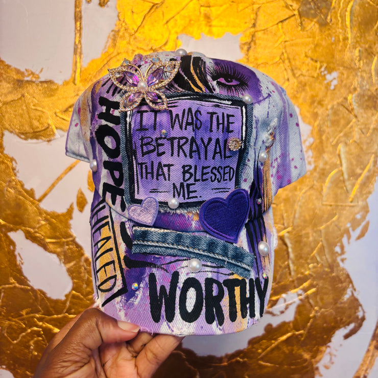 Light Denim It Was The Betrayal That Blessed Me Cap
