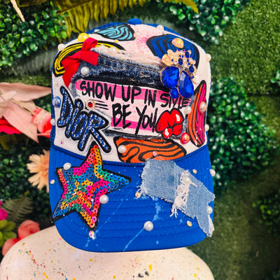 Blue Show Up In Style Trucker  Hat