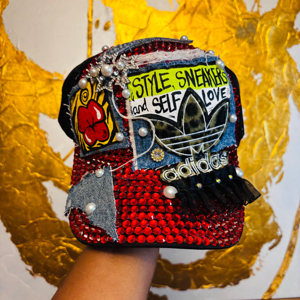 Red Bling Style, Sneakers and Self Love Hat