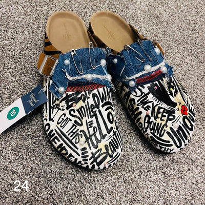 Size 10 Women’s Hand painted Clogs #24