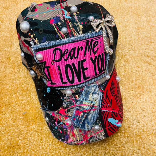 Love For Self Drop- Camo Dear Me: I Love You (pink) Cap