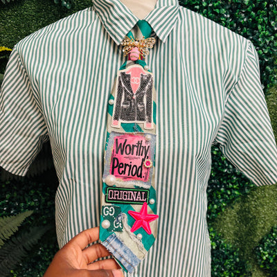 Green Worthy Period  Upcycled Empowerment Tie