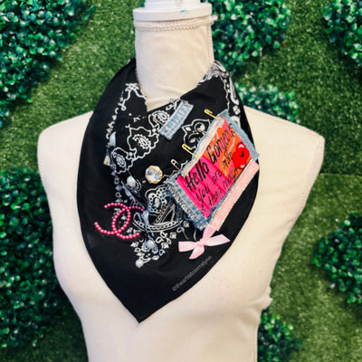 Bold Bandanna- Black Hello Gorgeous You Are More Than Enough