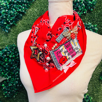 Bold Bandanna- Red You Are Beautiful As You are