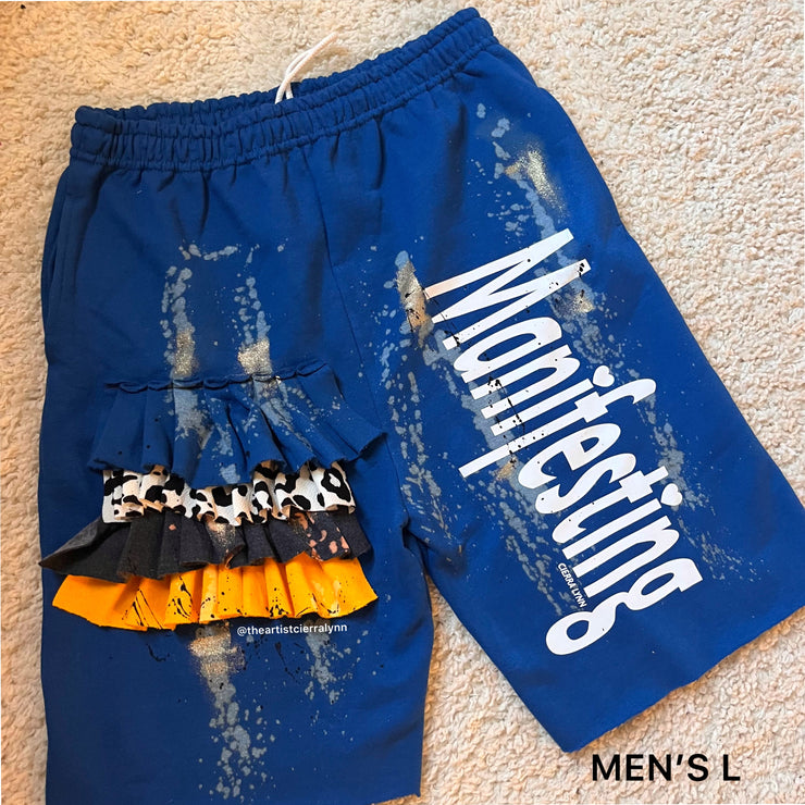 Blue Men’s Large Manifesting Sweat Shorts