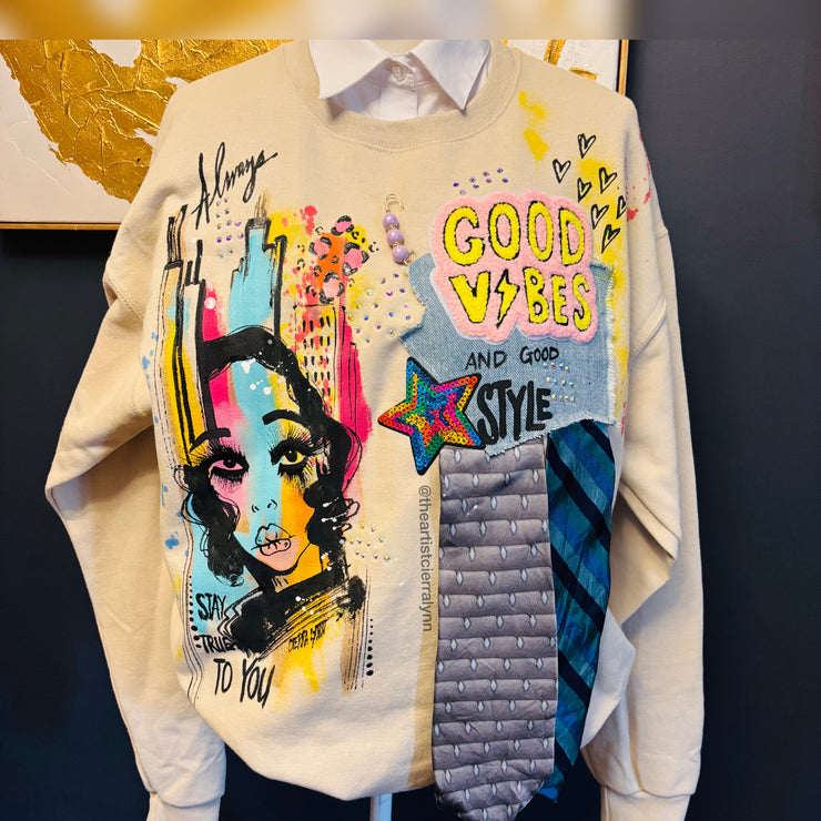 1 of 1 Unisex Large: Good Vibes Sweatshirt