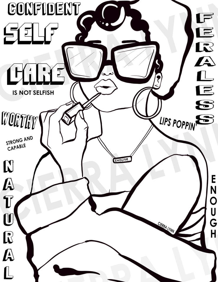 Lips Poppin Coloring Page